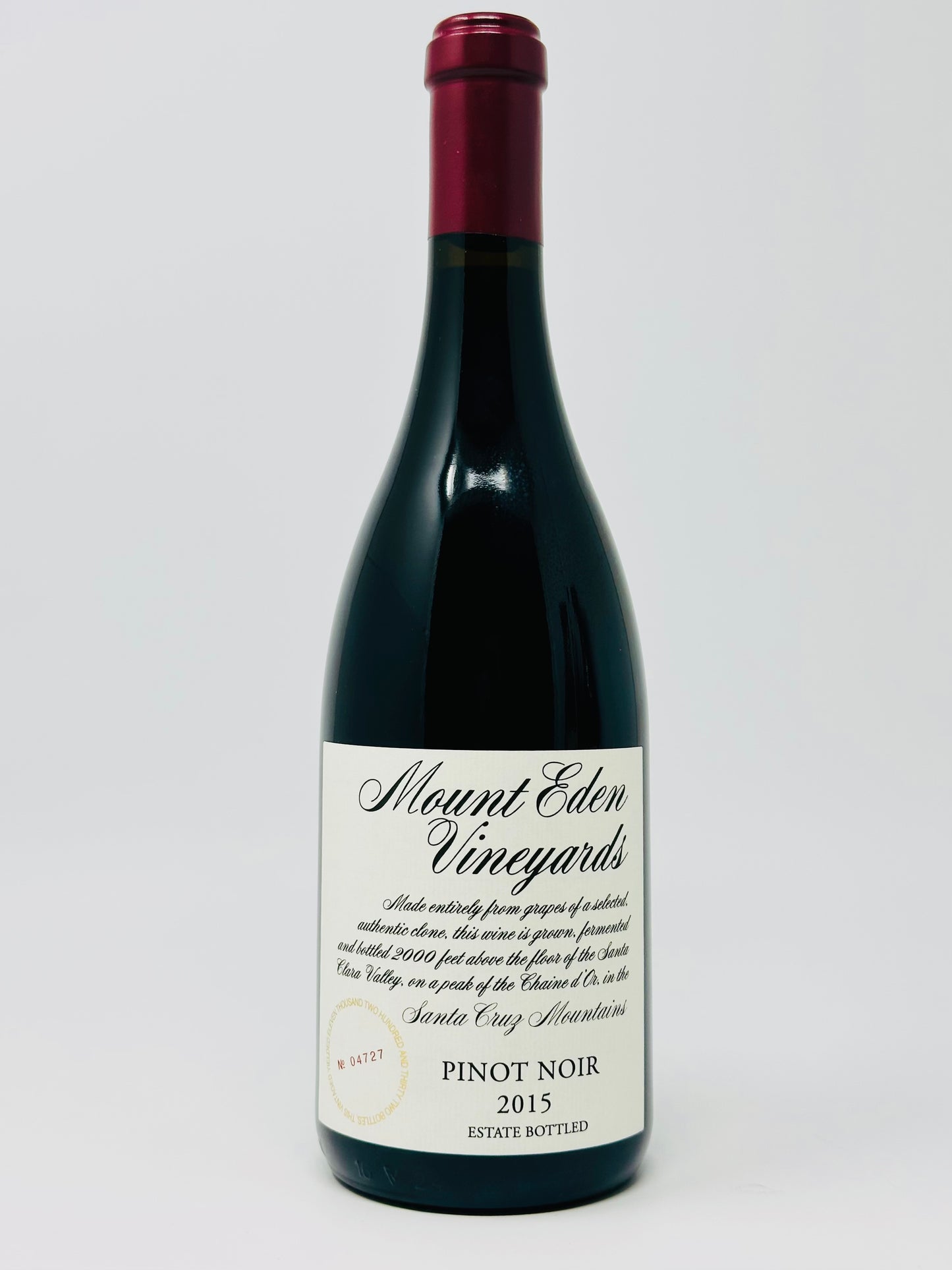 Mount Eden Vineyards Pinot Noir Estate Santa Cruz Mountains 2015