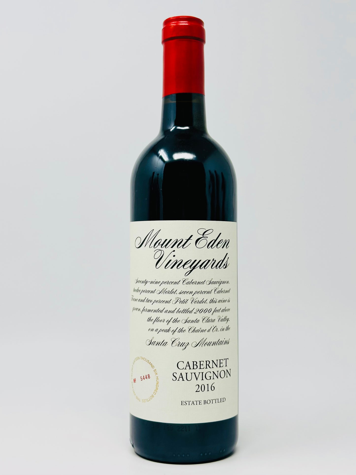 Mount Eden Vineyards Cabernet Sauvignon Estate Santa Cruz Mountains 2016