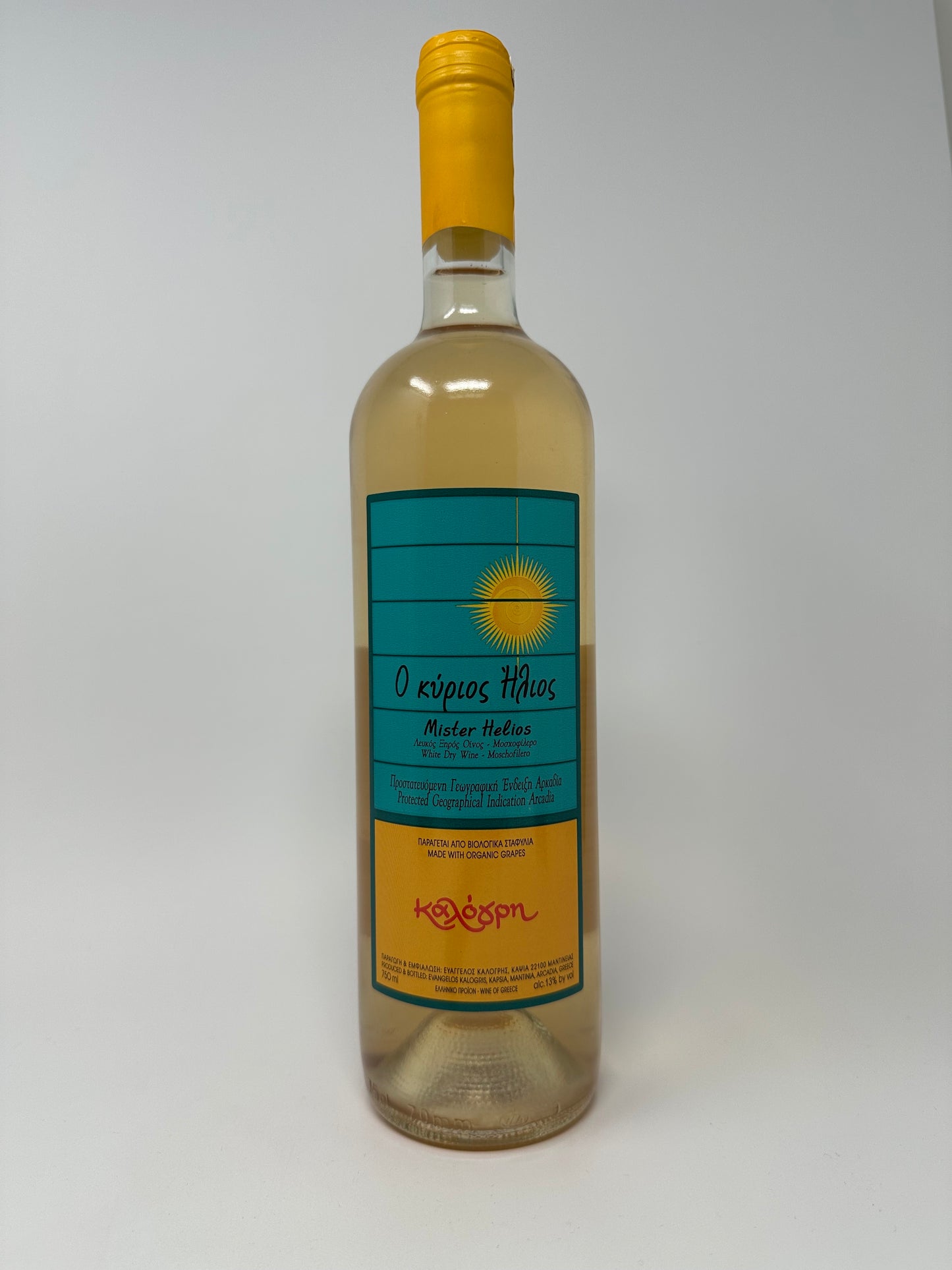 Kalogris Organic Winery Arcadia Moschofilero Mister Helios Dry Wine