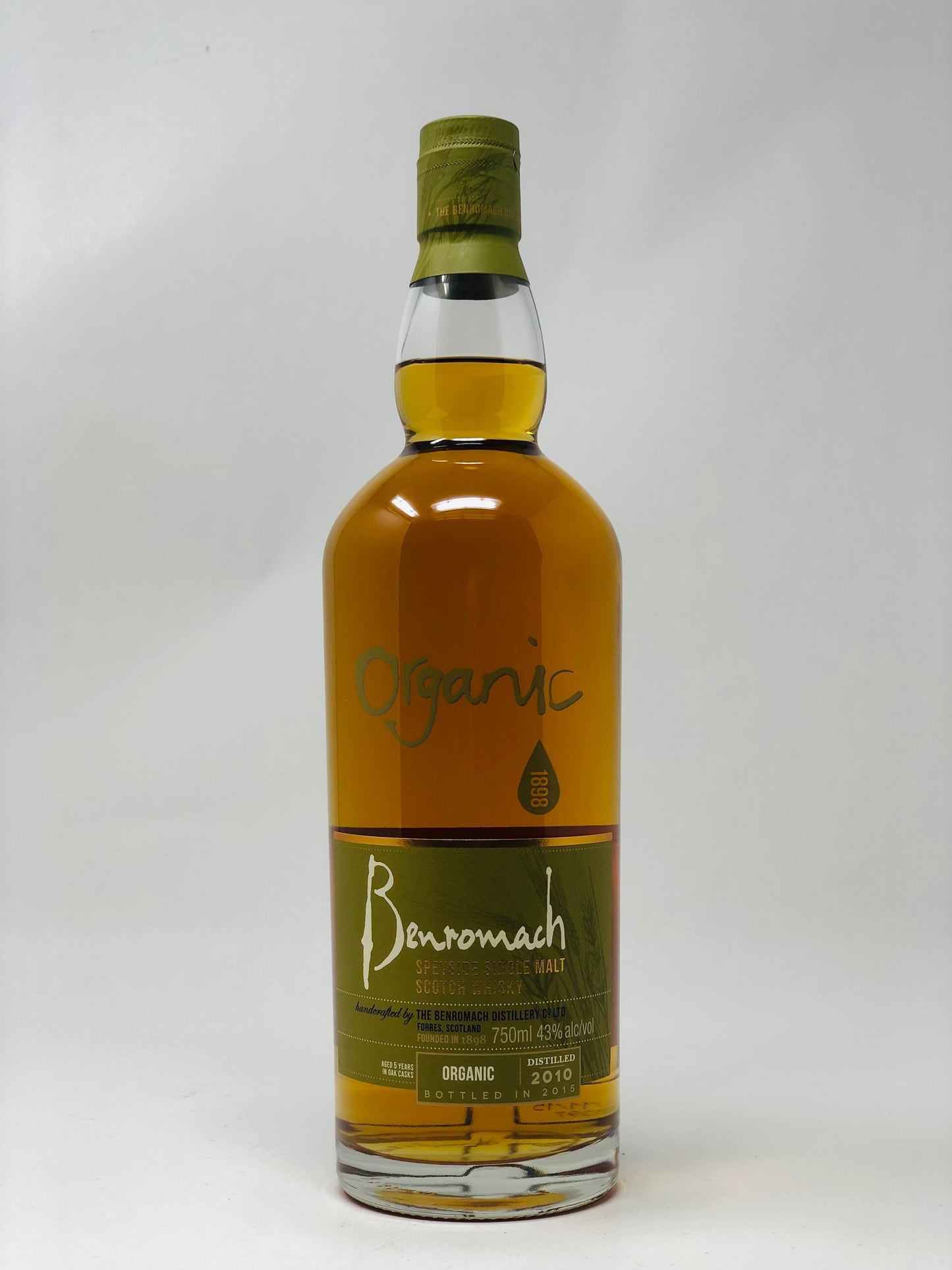 Benromach, 2010 Organic Speyside Single Malt Scotch Whisky 86 Proof