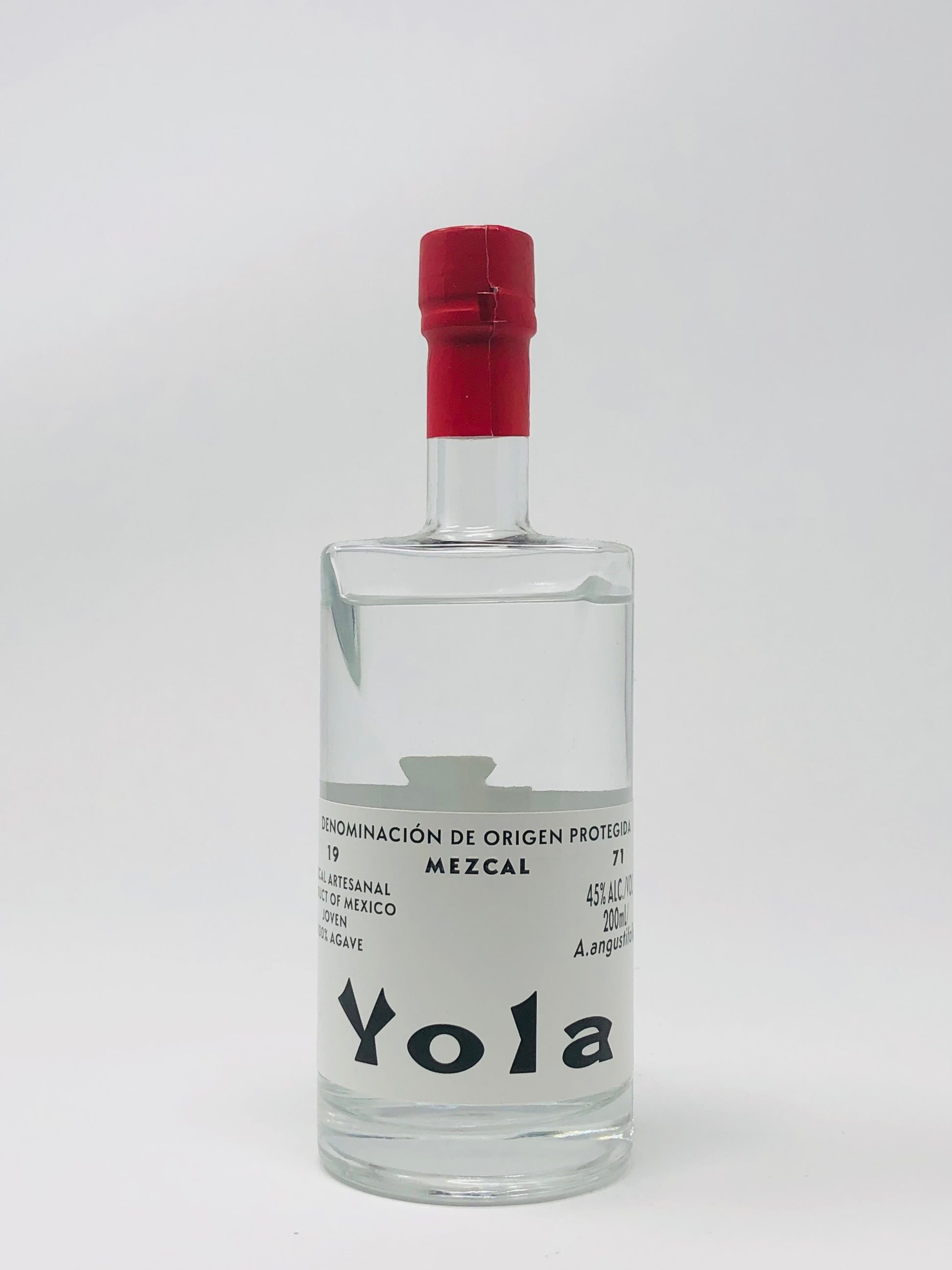 Yola Mezcal, Joven Mezcal Artesanal 100% Agave A. Angustifolia 200ml