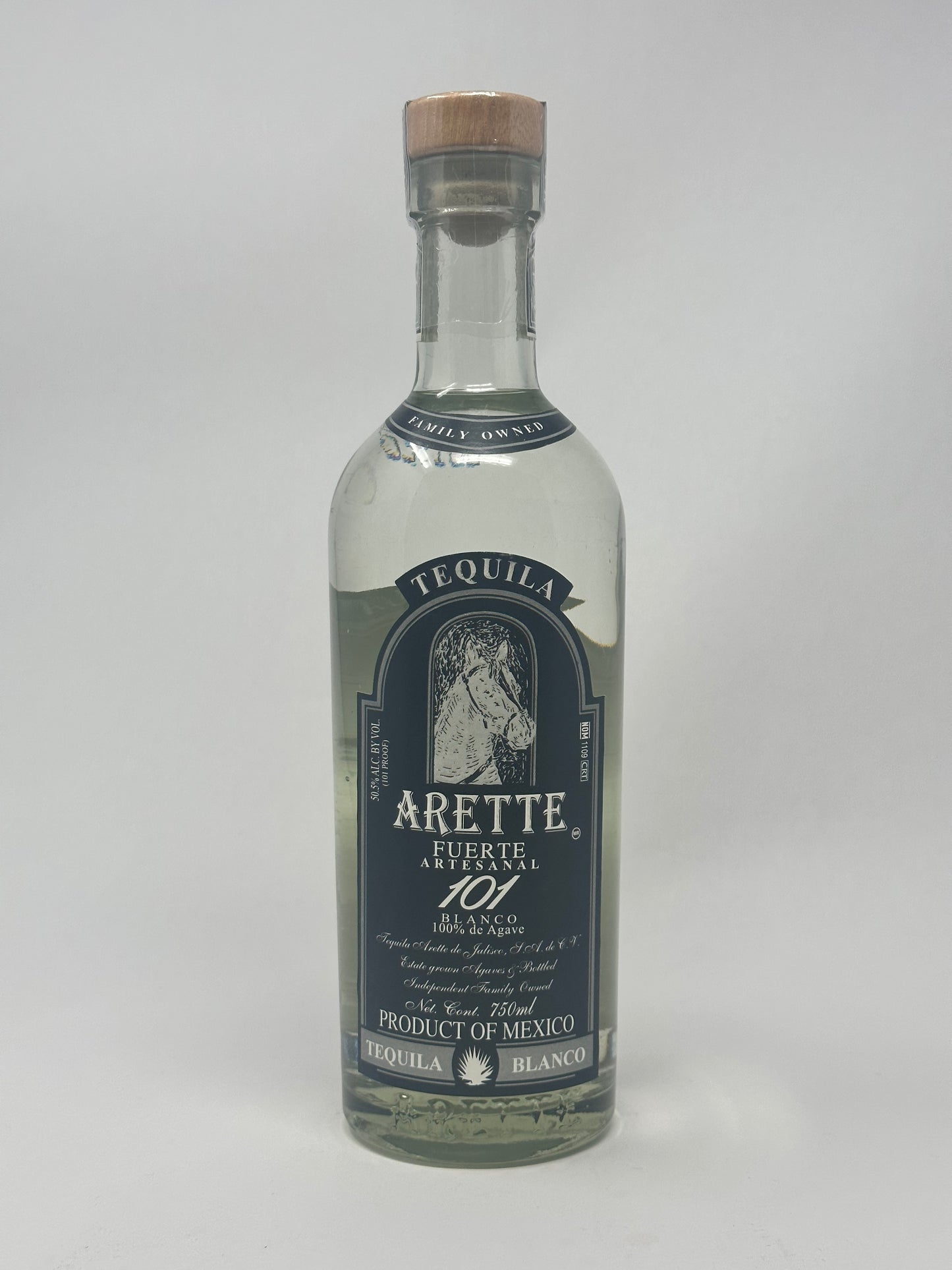 Tequila Arette, Arette Artesenal Suave Fuerte Blanco Tequila 100% de Agave 101 Proof 750 mL