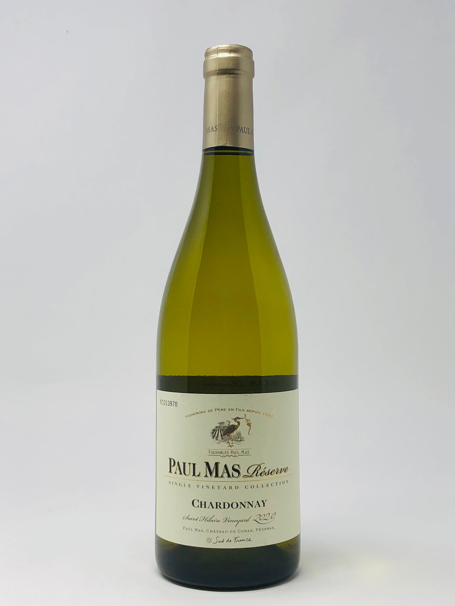 Vignobles Paul Mas, Single Vineyard Collection Chardonnay Estate Saint Hilaire Vineyard 2020